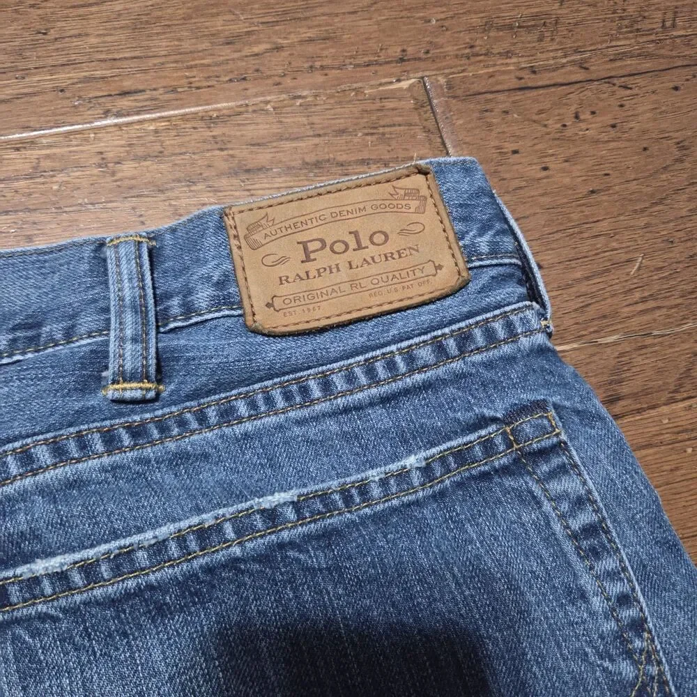 Polo Ralph Lauren Jeans Mens (42x30) 40x30 Blue The Hampton Relaxed Straight